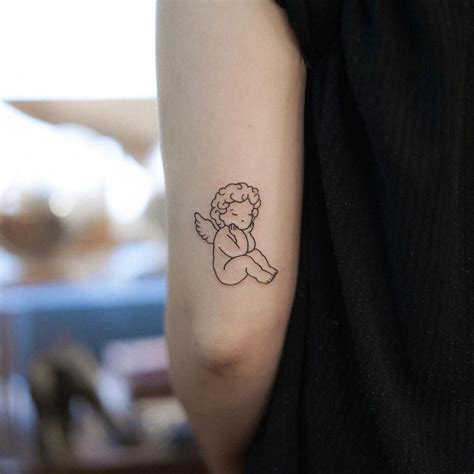 tatuajes de angelitos para mujer|Las mejores 170 ideas de Tatuaje angelito 